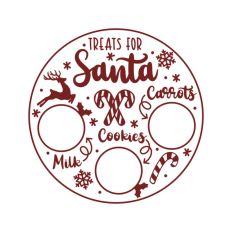Plate For Santa Reindeers Christmas Eve Milk Cookies