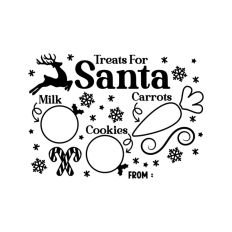 Plate For Santa Reindeers Christmas Eve Milk Cookies