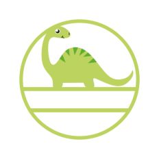 Round Dinosaur Border