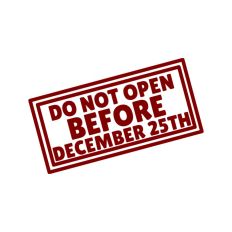 Do Not Open Before Dec 25th Christmas Gift Label Stamp