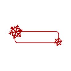 Snowflake Rectangle Christmas Winter Frame Border Background
