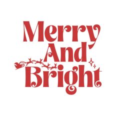 Merry And Bright Christmas Santa Quote Text Script