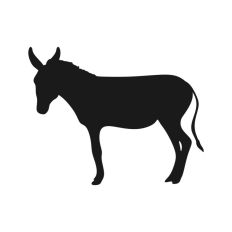 Donkey Nativity Scene Outline Silhouette Shape Mary Joseph Jesus