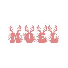 Noel Christmas Words Text Antler Quote