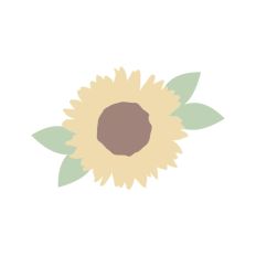 Sunflower with Leaves