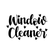 Window Cleaner Heart Cleaning Label