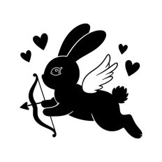 Cupid Bunny Valentine's Day Bow and Arrow