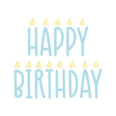 Happy Birthday Word Candles
