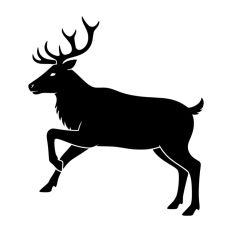 Stag Deer Reindeer Shape Silhouette Christmas Animal