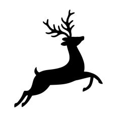 Deer Buck Stag Antlers Christmas Reindeer Winter Sleigh