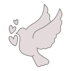 Dove with Hearts