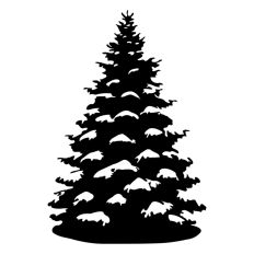 Realistic Tree Winter Snowy Christmas 
