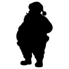 Santa Father Christmas Shape Silhouette