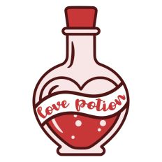 Love Potion Heart Shaped Bottle Valentine's Day