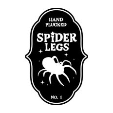 Spider Legs Potion Bottle Label Halloween Witch
