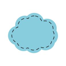 Cloud Shape Stitched Line