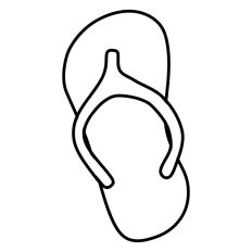 Flip Flop Sandal Outline