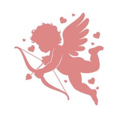 Cupid With Bow And Arrow Hearts Valentine's Day