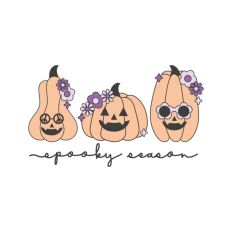 Groovy Halloween Pumpkins Flowers Sunglasses