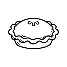 Pie Outline Icon Food Baking Cooking 