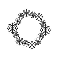 Halloween Border Frame Spider Web