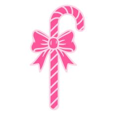 Candy Cane Christmas Gift Bow Food