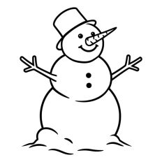 Cute Happy Snowman Doodle Christmas