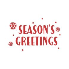 Season's Greetings Snowflake Quote