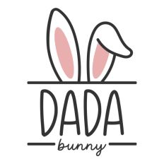 Dada Dad Easter Bunny Ears Family Quote Spring