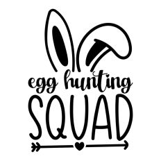 Easter Egg Hunting Squad Bunny Quote Spring Script