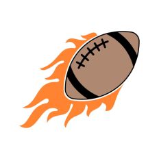 Flaming Football Big Game Sunday Half Time Show