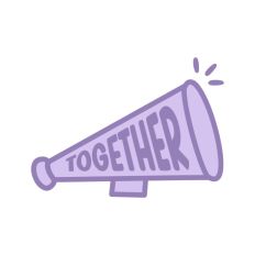 Together Megaphone Feminism Equality Women's Day