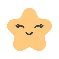 Star Cute Shape Face Smiling Baby Nursery