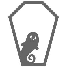 Cute Halloween Ghost Coffin
