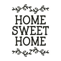 Home Sweet Home Welcome Floral Botanical Sign Vine Leaves Home