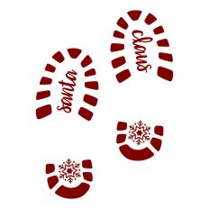 Santa Boot Print Christmas Eve Snow Magic