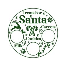 Plate For Santa Reindeers Christmas Eve Milk Cookies