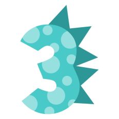 Dinosaur Age Birthday Three 3