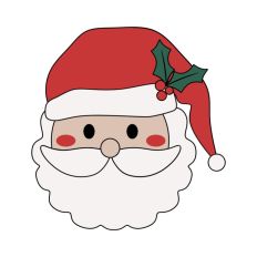 Santa Father Christmas Face Hat Winter