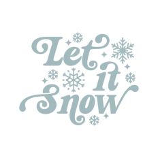 Let It Snow Christmas Winter Quote Text Script