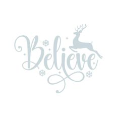 Believe Santa Christmas Winter Quote Text Script