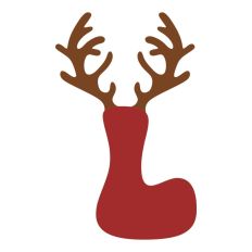 L Festive Christmas Alphabet Letter Antler Santa