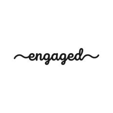 Engaged, Engagement Cake Topper