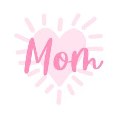 Mom Glowing Heart