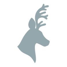 Stag Deer Reindeer Head Shape Silhouette Christmas