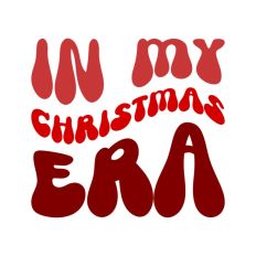 In My Christmas Era Text Words Wavy Quote Script Winter