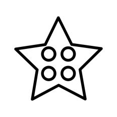 Star Button Outline