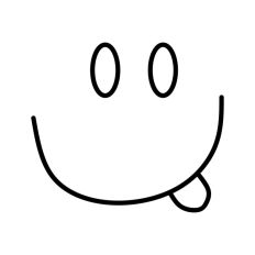 Smiling Tongue Face Doodle