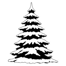 Realistic Tree Winter Snowy Christmas 