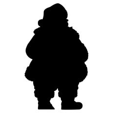 Santa Father Christmas Shape Silhouette